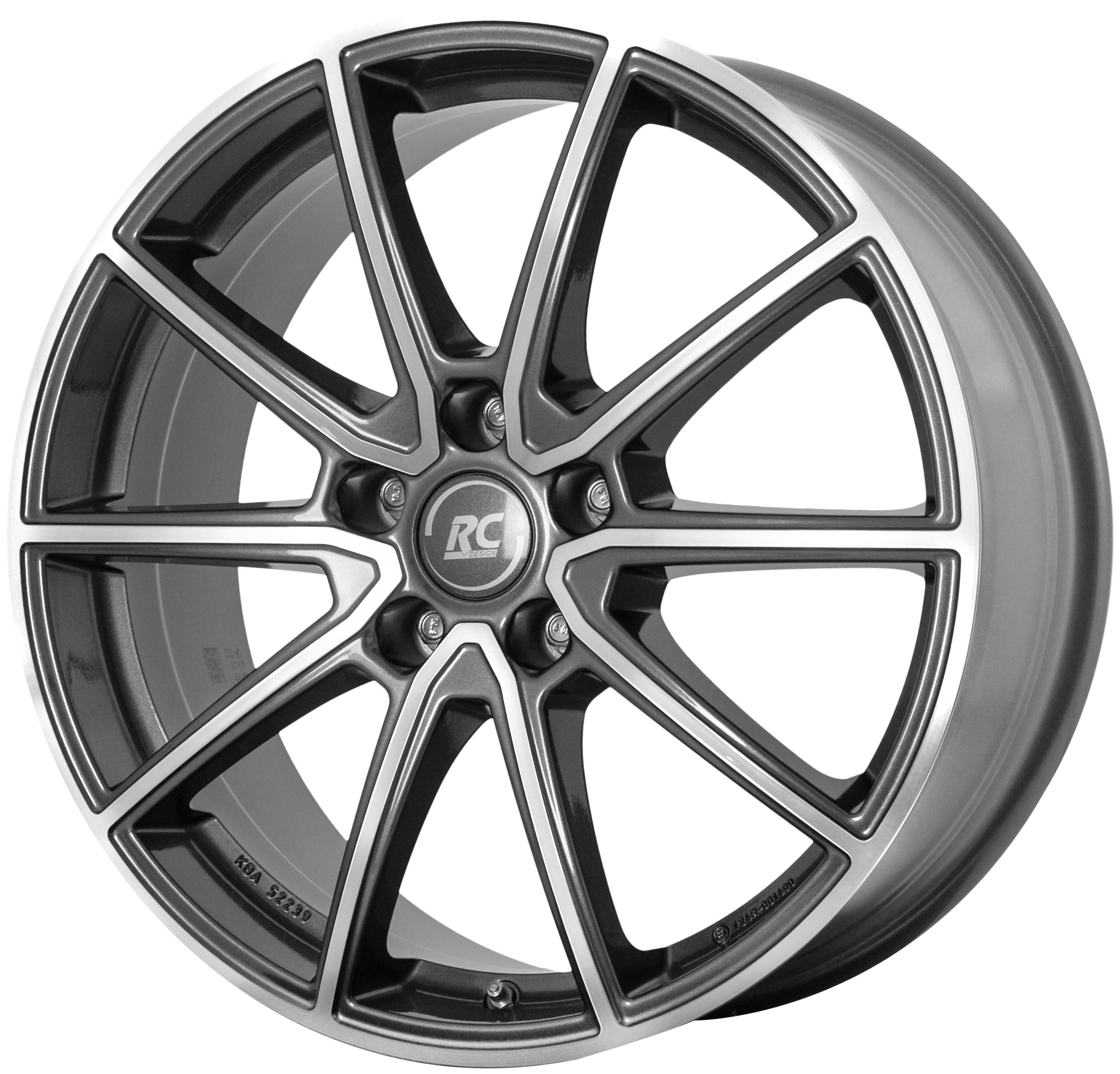 RC Design RC32, 8.5x19 5x120 ET50 67.1 O8 Himalaya Grey Voll-Poliert (HGVP)