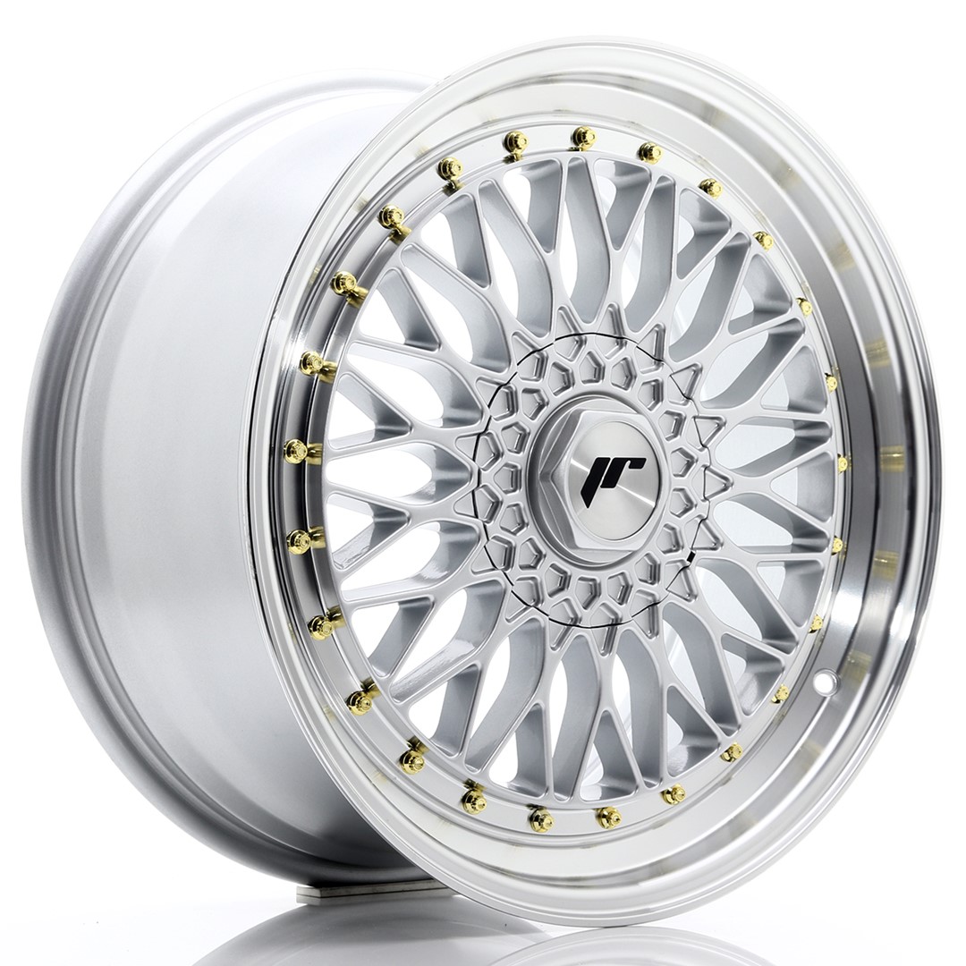 Jantes Japan Racing JR9 19x8.5 ET35 Argent Bord Diamanté (Entraxe personnalisable)