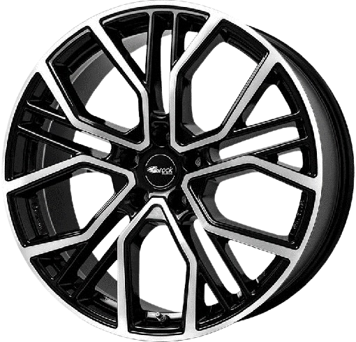 Brock B41 19x8.5 ET26 5x112 Noir Brillant Poli Poli (SGVP)