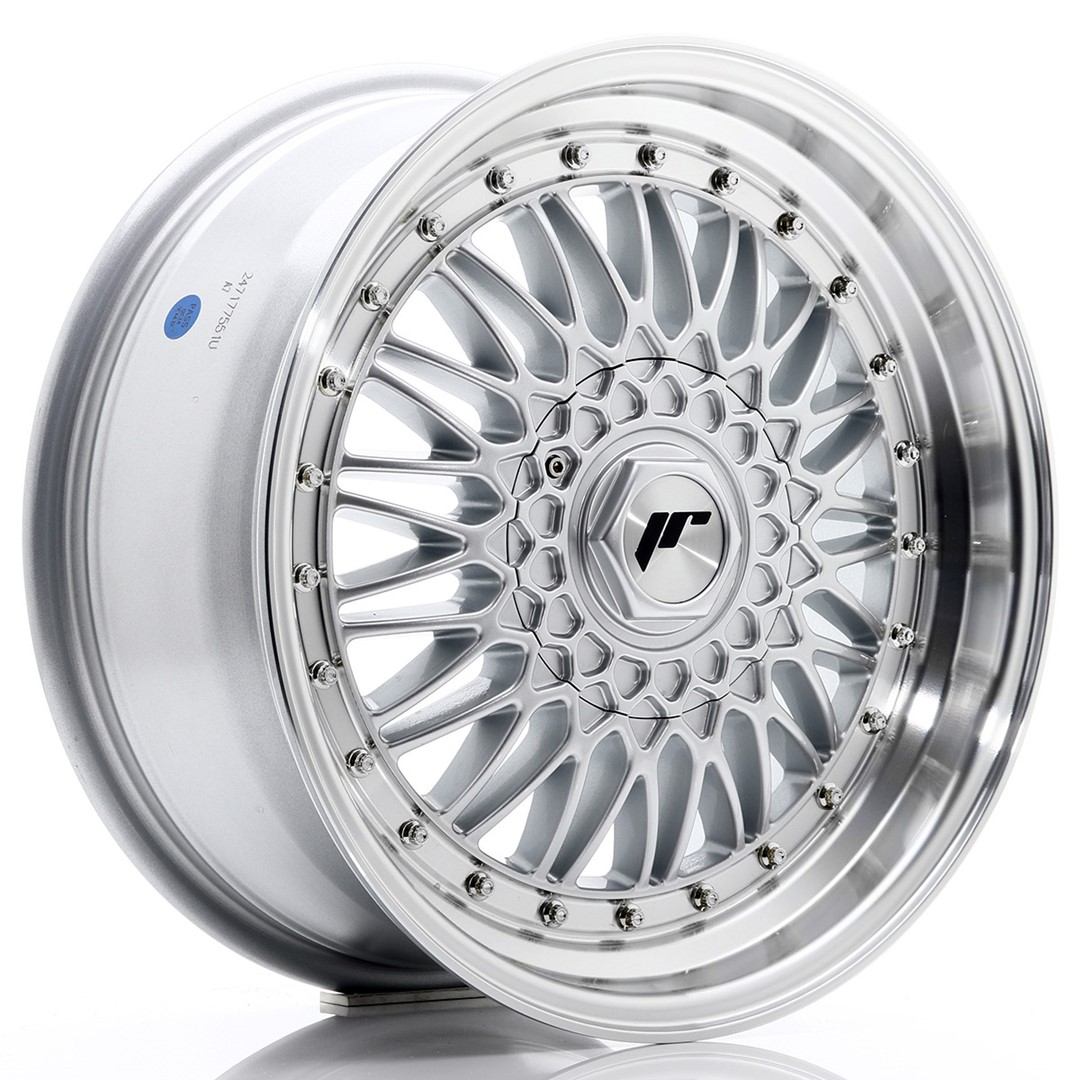 Japan Racing JR9 17x7.5 ET20-35 Blank Argento Machined Lip+Argento Rivets
