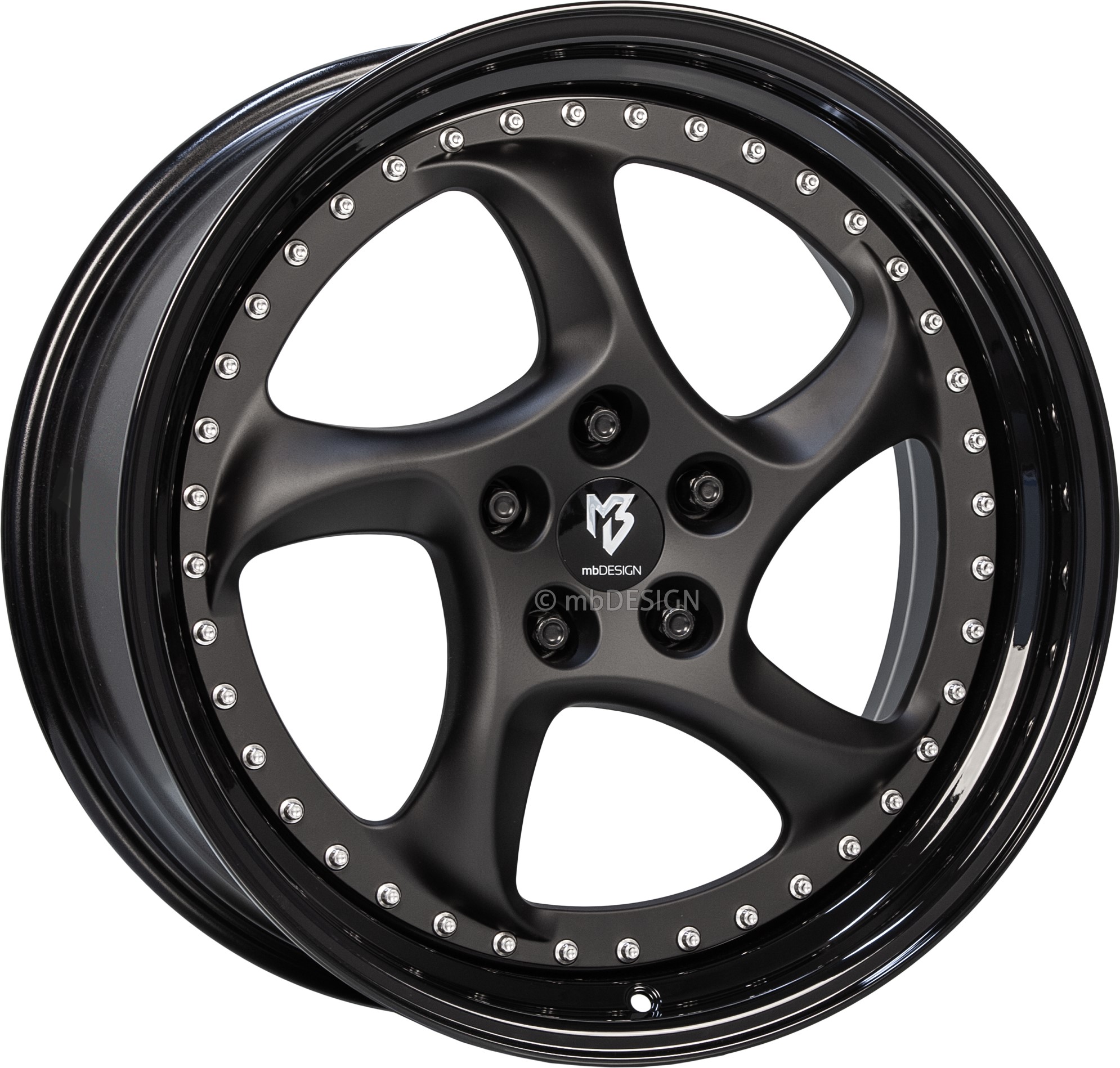 mbDESIGN TURBO FORGED 20x9 ET42 5x120 Noir Mat/Noir Brillant
