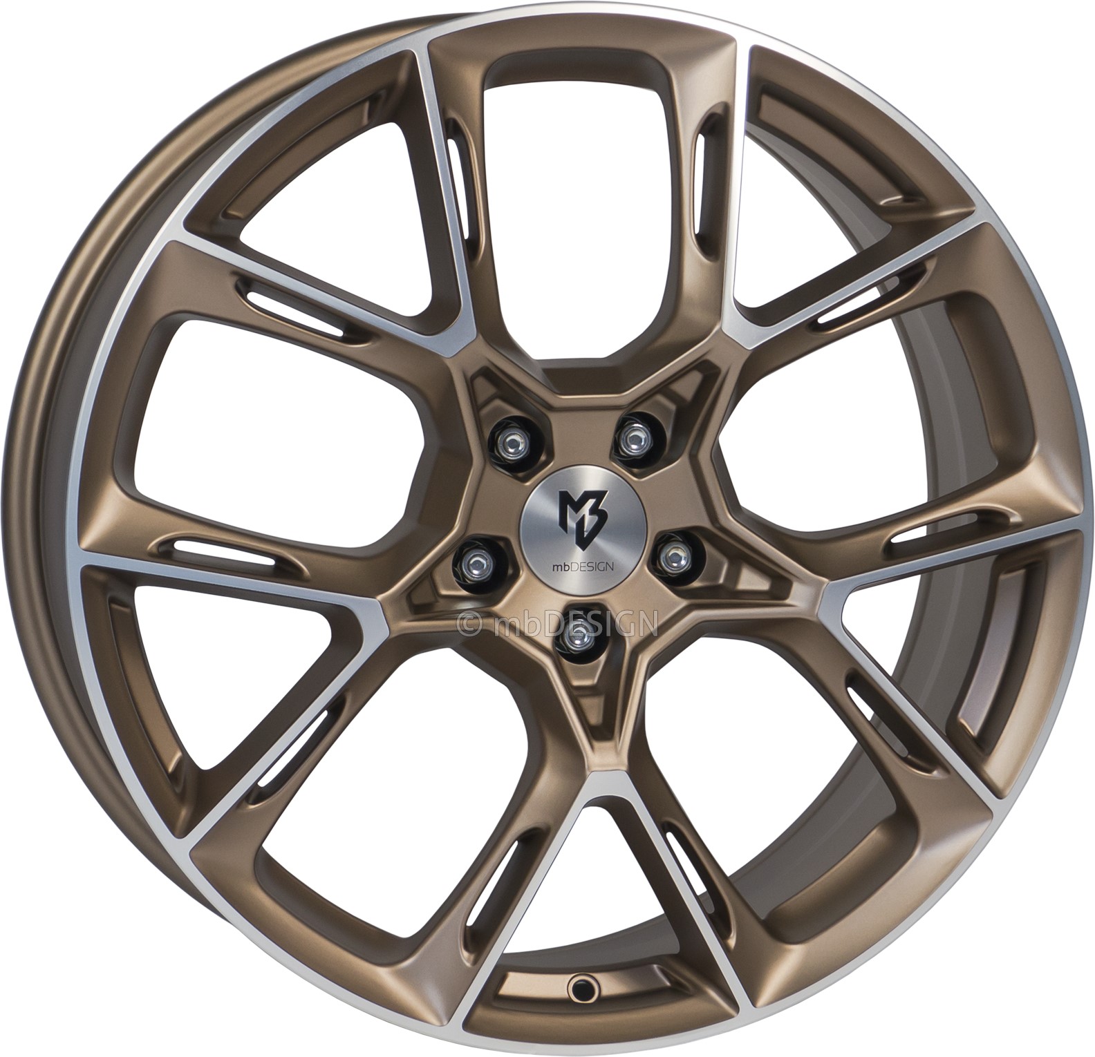mbDESIGN KX1 20x8.5 ET50 5x114.3 Matt Bronze Light Polished