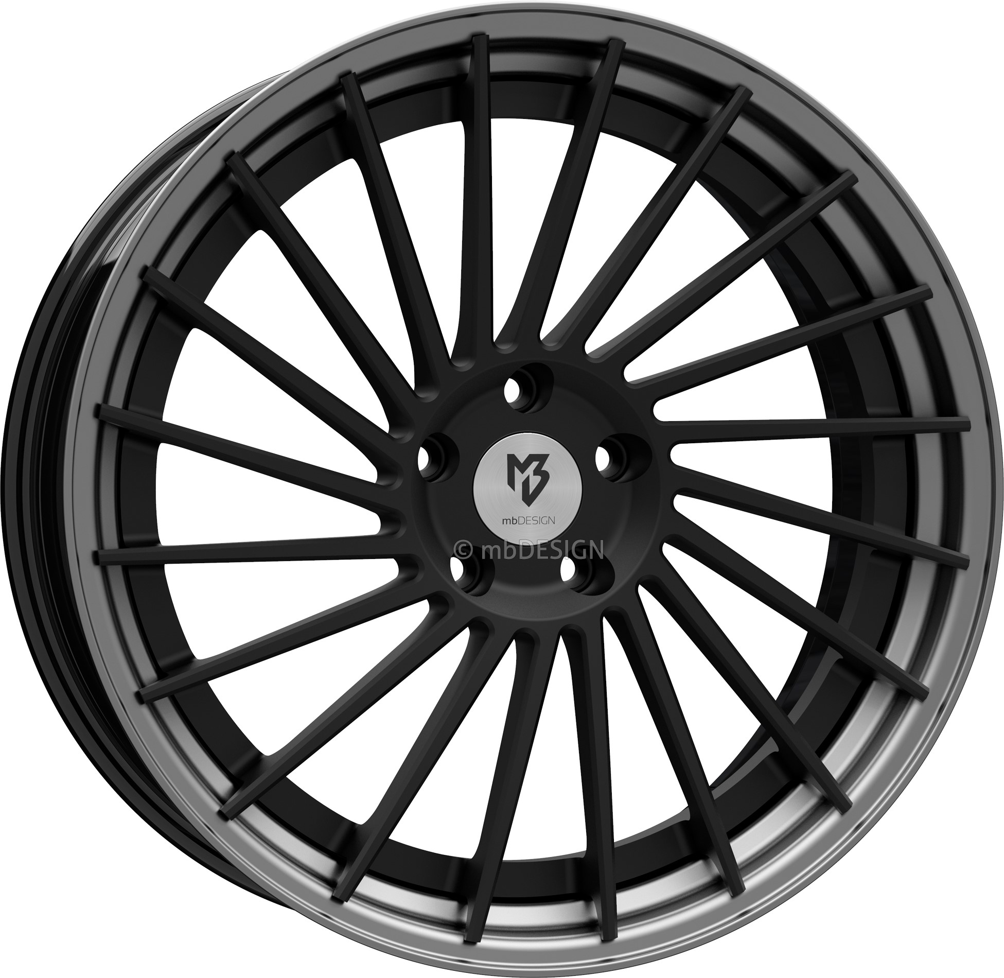 mbDESIGN VR3.2 20x9 ET26 5x120 Schwarz Stumpfmatt/Grau Matt