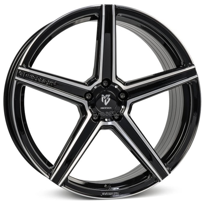 mbDESIGN KV1 S 21x9.5 ET38 5x114.3 Gloss Black Polished