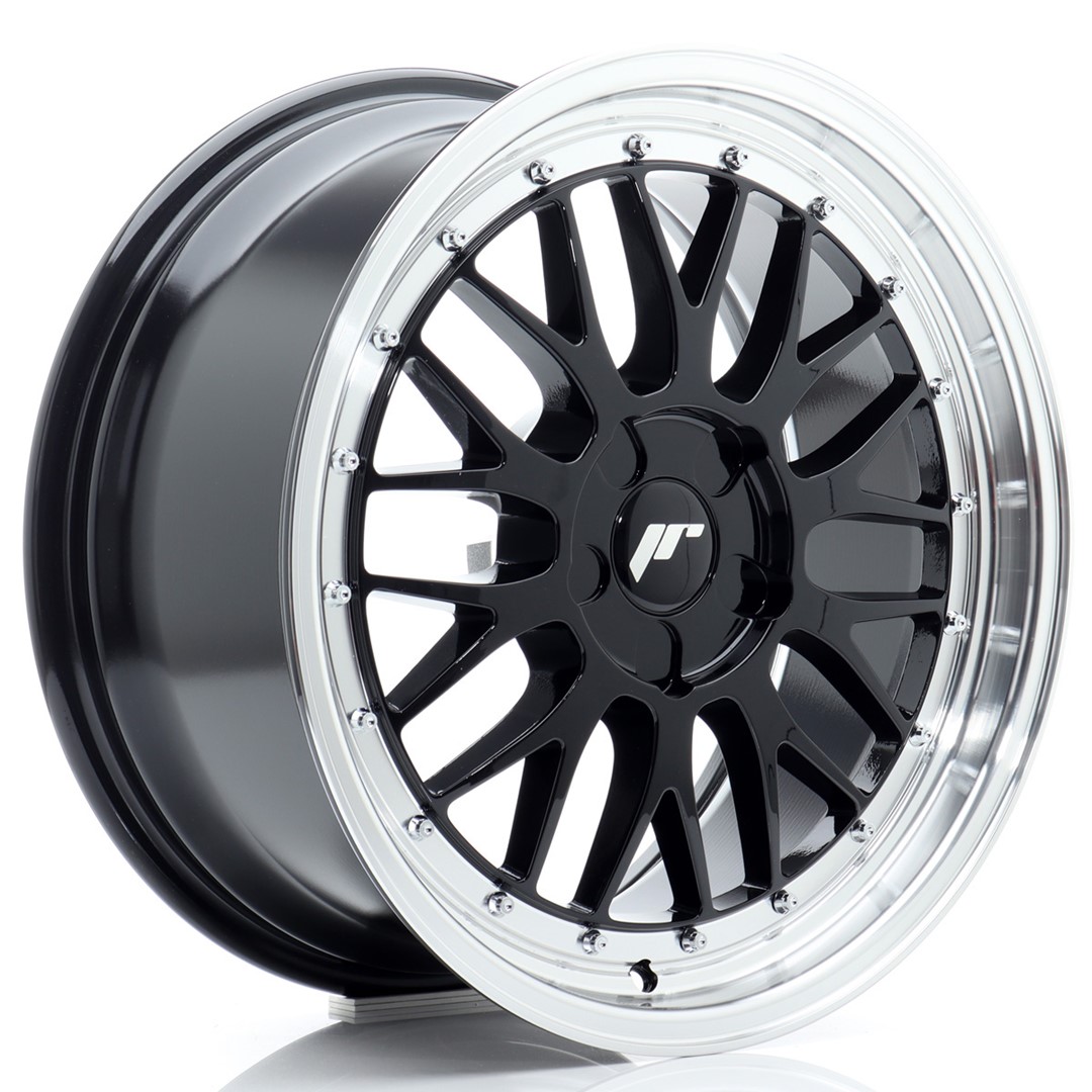 Japan Racing JR23 18x8 ET20-42 Blank (5H) Gloss Black Machined Lip