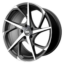 RH Alurad RB12 in Schwarz Voll Poliert Farbe