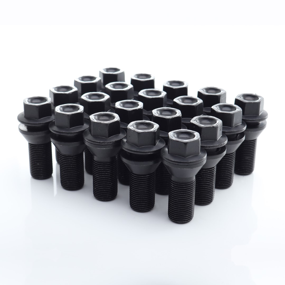 Boulons de roue spéc. noir LOT de 20 30mm 15x1.25 HEX 17