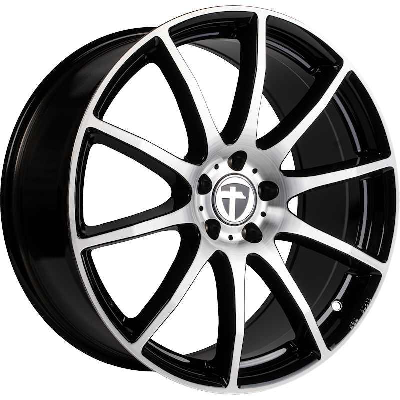 Tomason TN1 FLOW 19x8 ET35 5x112 Black Polished