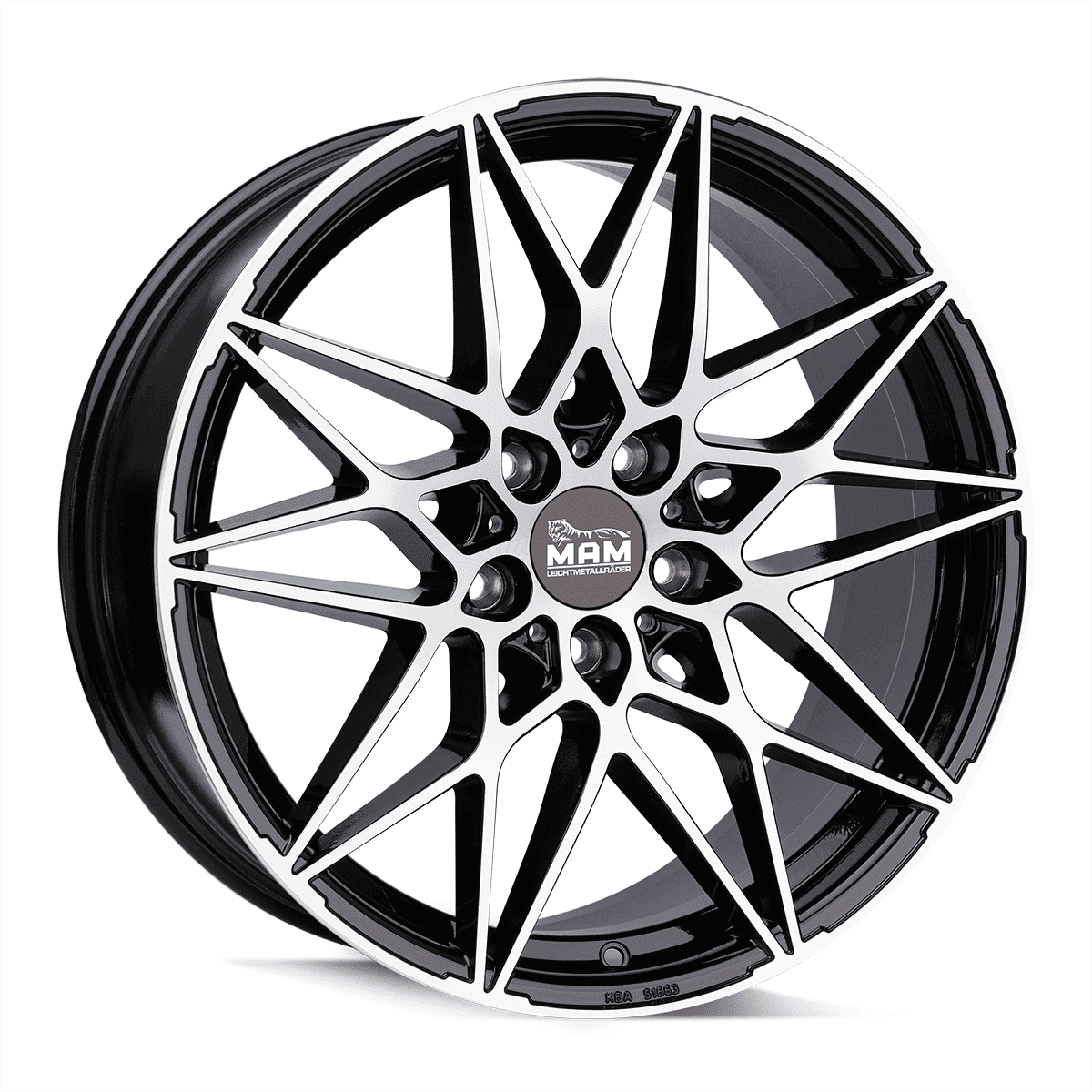 MAM Felgen B2 20x8.5 ET45 5x112 Black Front Polish