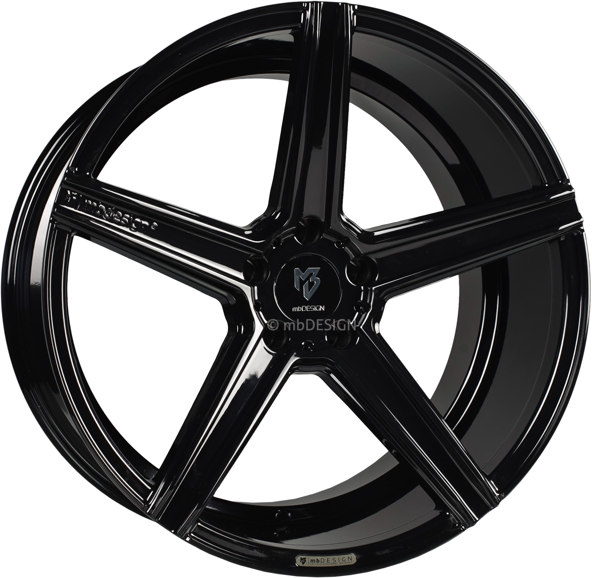 mbDESIGN KV1 20x12 ET42 5x112 Schwarz Glänzend