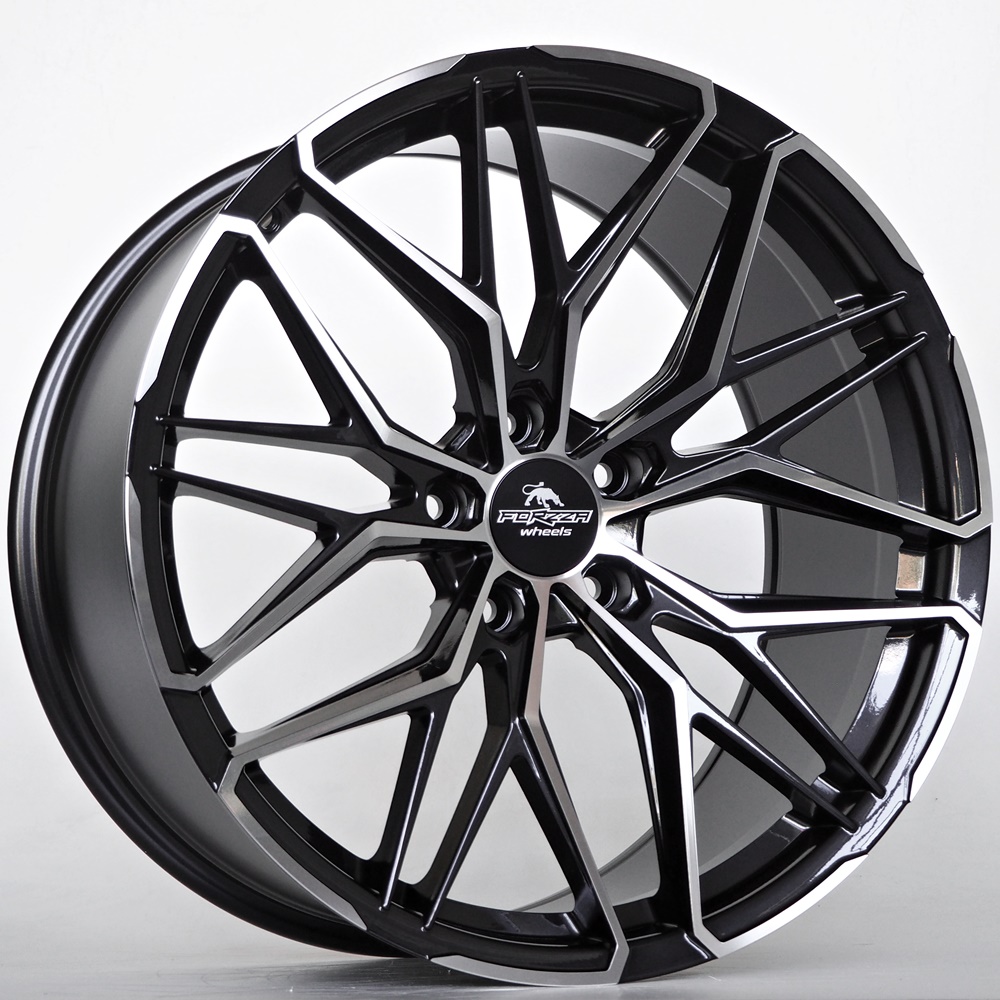 Forzza Wheels STONE 20x9.5 ET38 5x112 Black Magic Face Polished