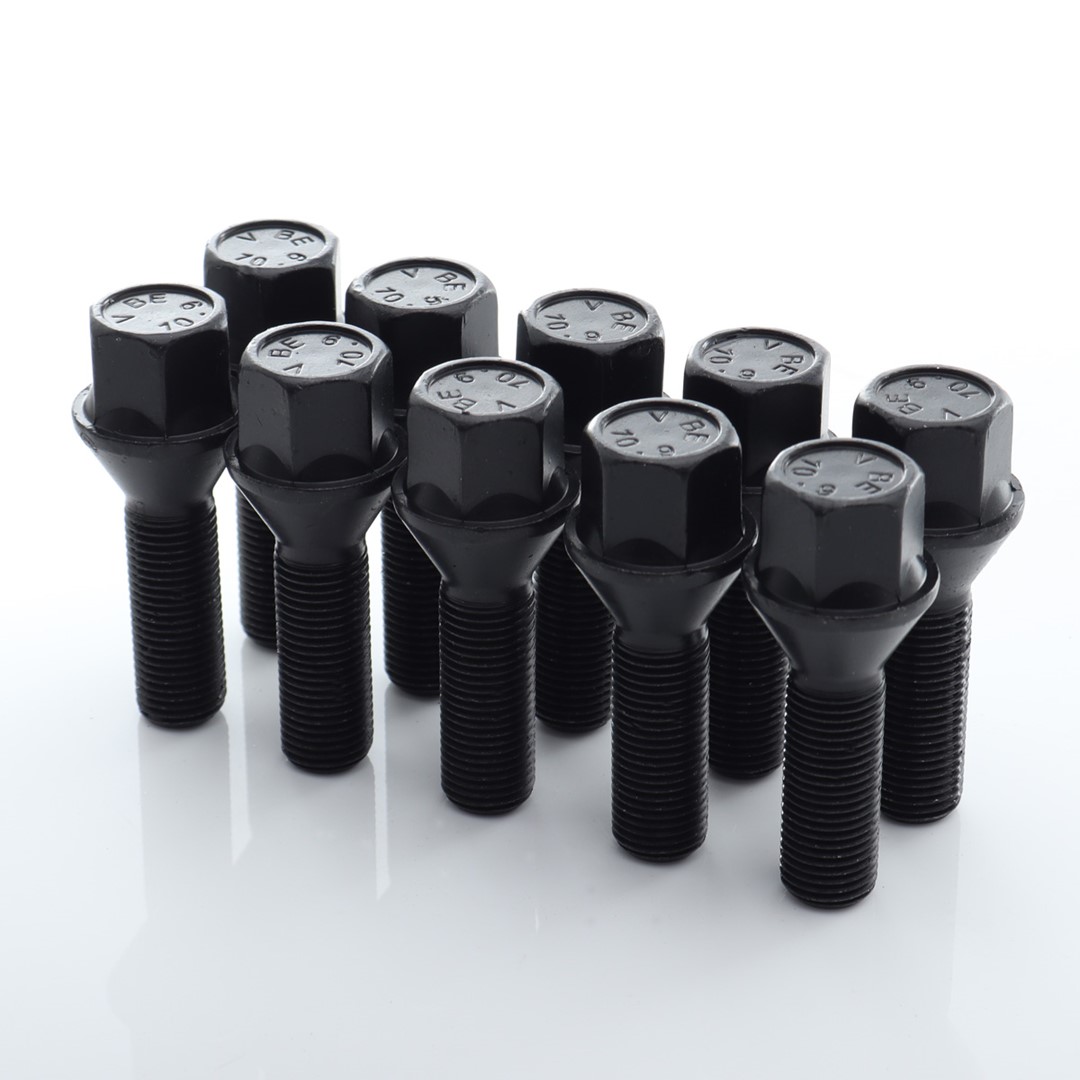 Radschrauben schwarz Set 10Stk. 33mm 14x1.5 HEX 17 1