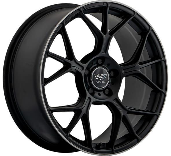 WP Wheels 470 in Matt Schwarz Randpoliert Farbe