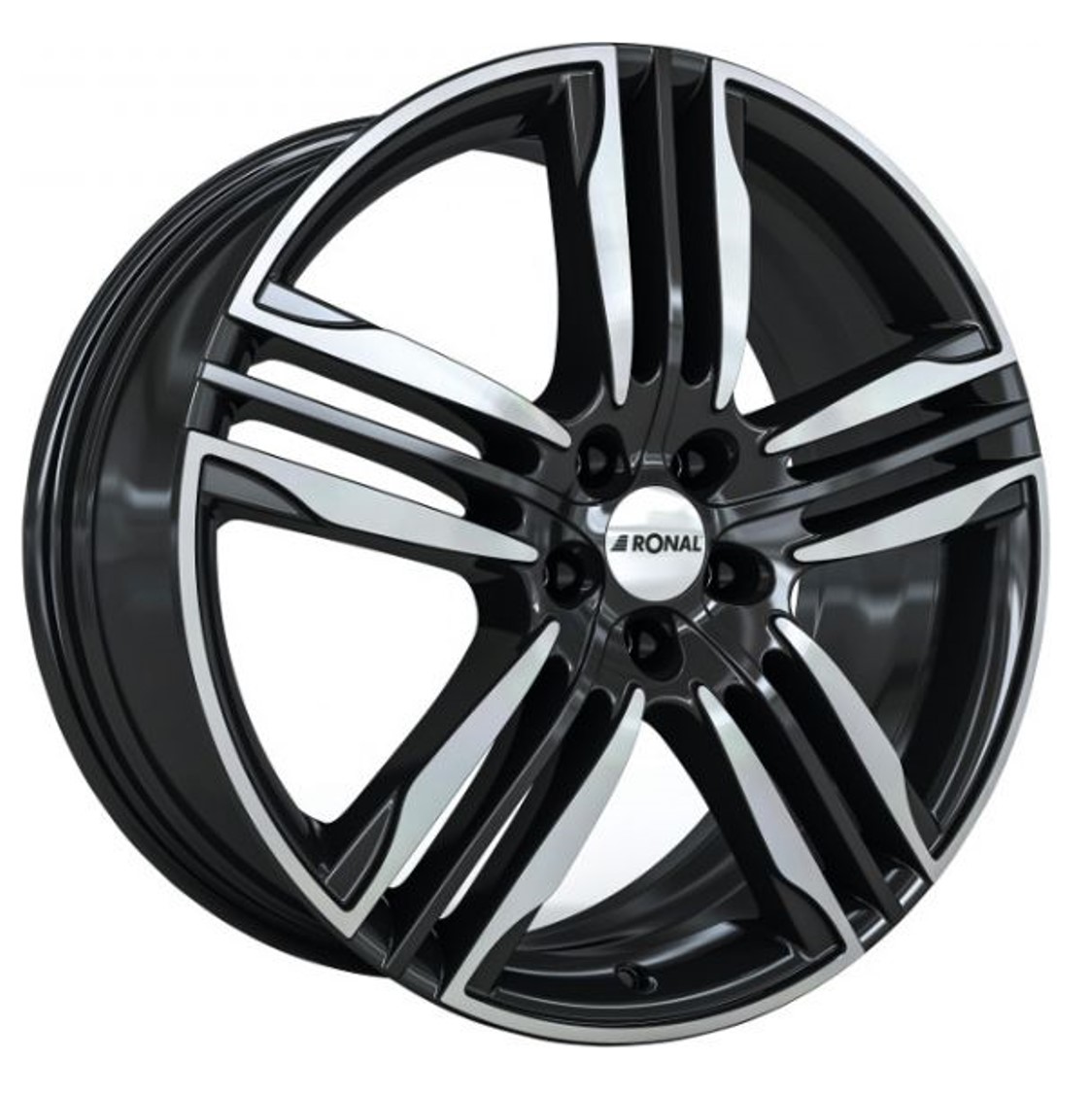 Ronal R58 22X10 ET47 5X112 SCHWARZ-FRONTPOLIERT