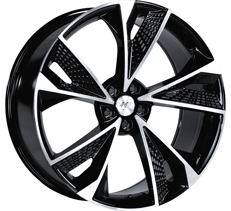 WP Wheels 810 in Glanz Schwarz Frontpoliert Farbe