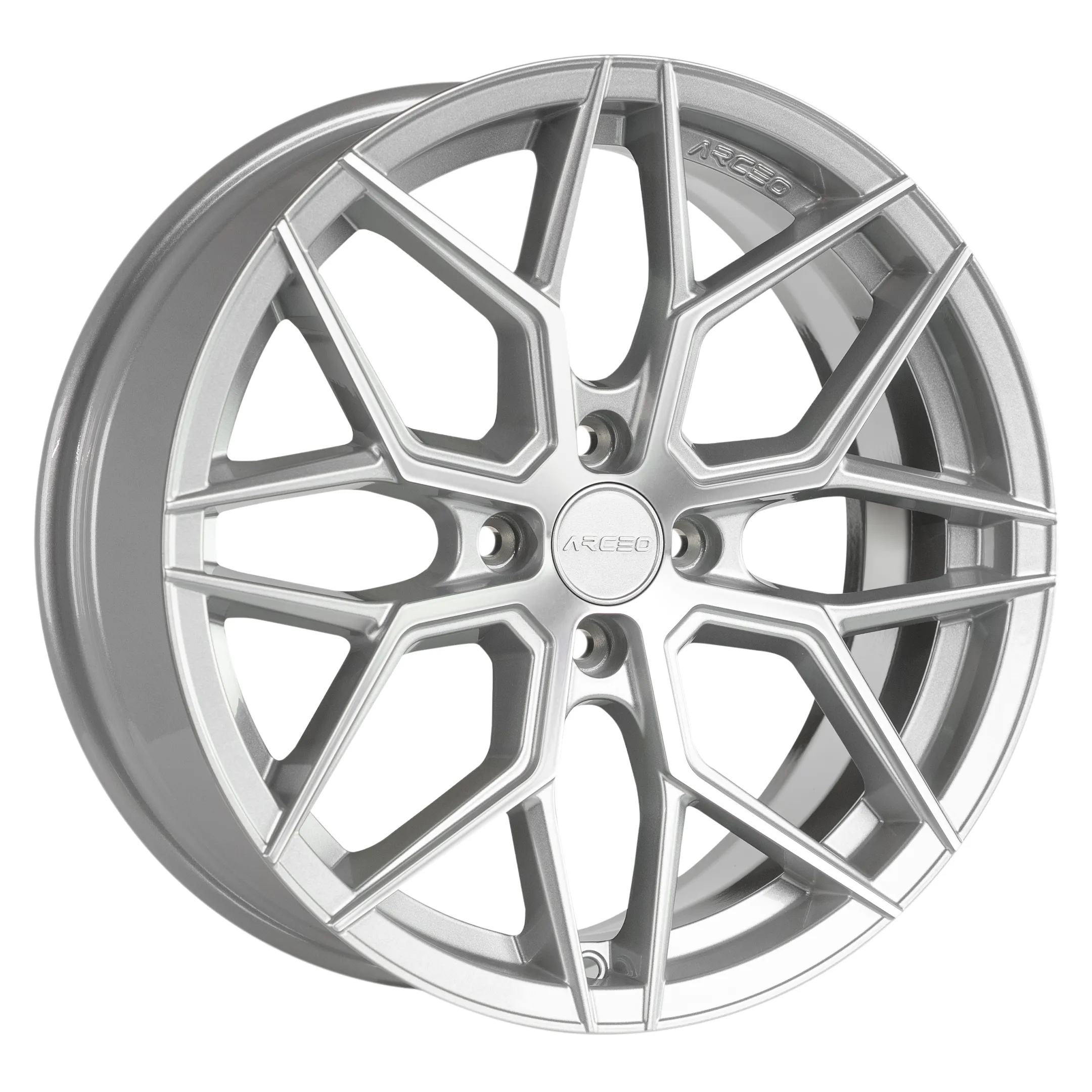 Arceo M02 17x7 ET35 4x98 Silver Diamond