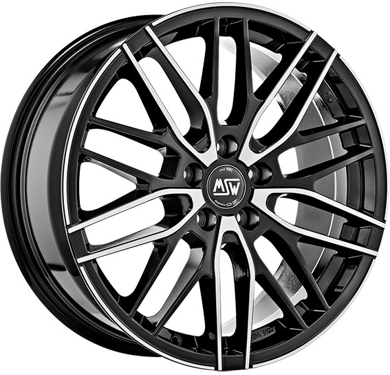 MSW MSW 72 17X7 ET45 5X114.3 BLACK FULL POLISHED
