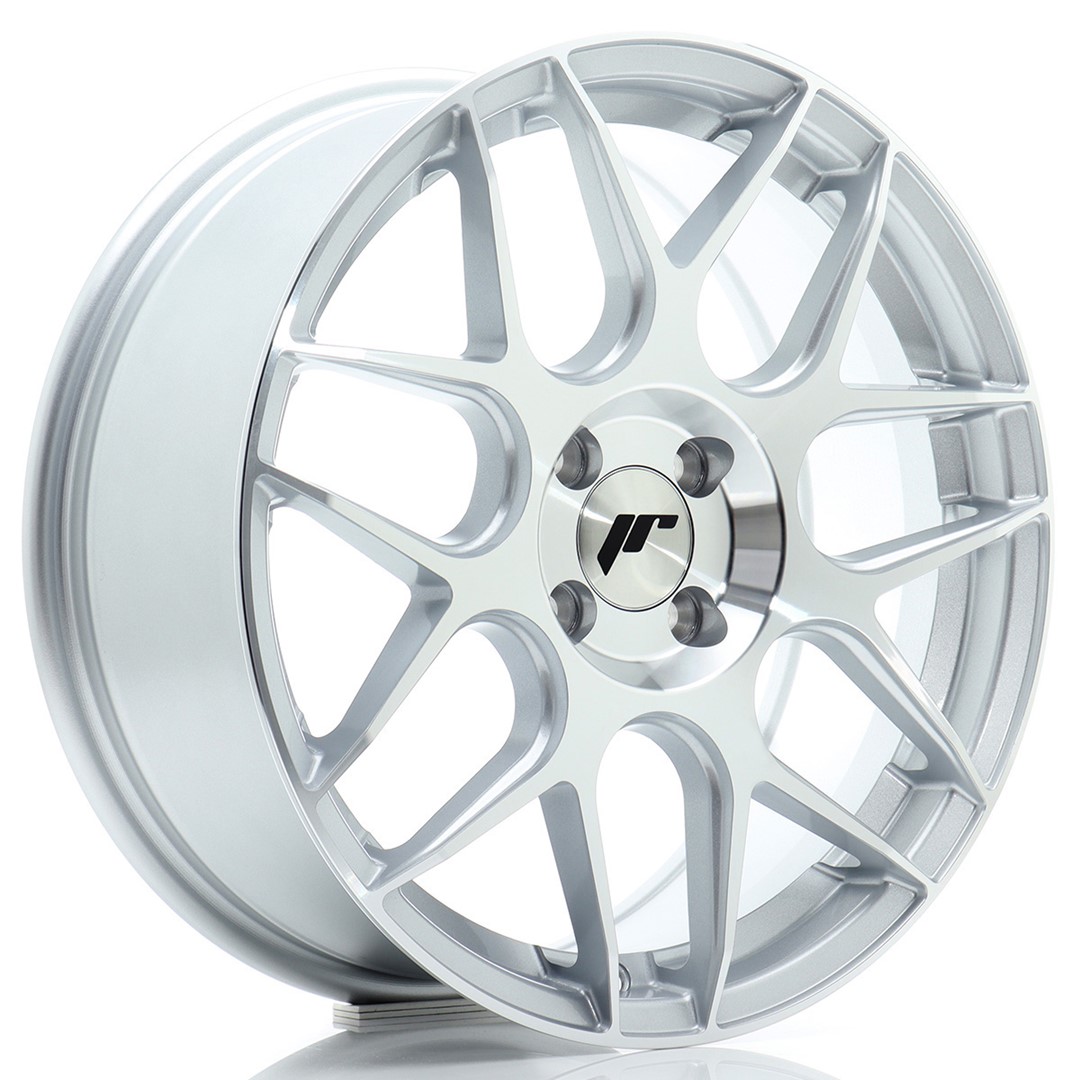 Japan Racing JR18 17x7 ET40 4x100 Argento Machined Face