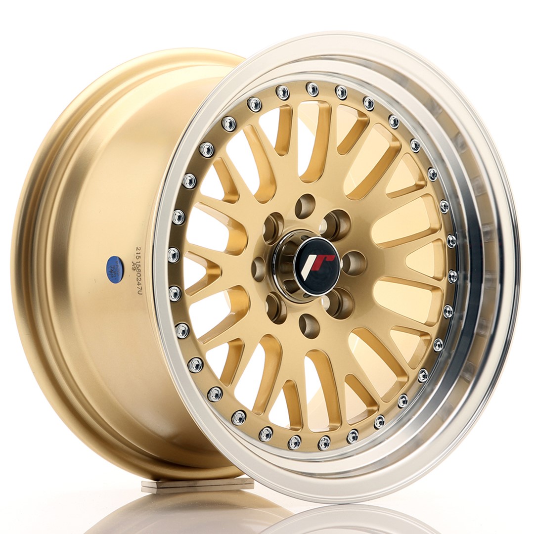 Japan Racing JR10 15x8 ET15 4x100/114.3 Gold Machined Lip