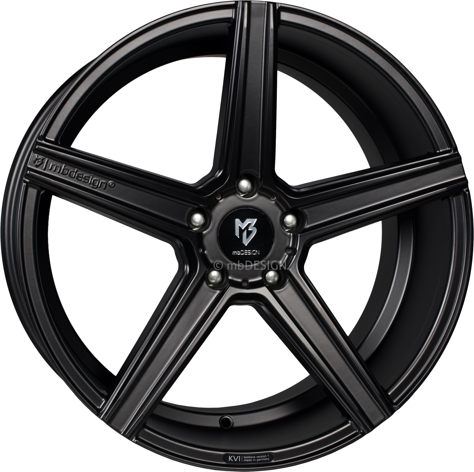 mbDESIGN KV1 22x10 ET41 5x127 Schwarz Seidenmatt