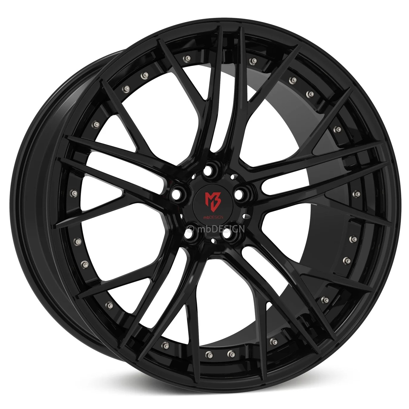 mbDESIGN SF1.3 20x9 ET34 5x112 Noir Brillant