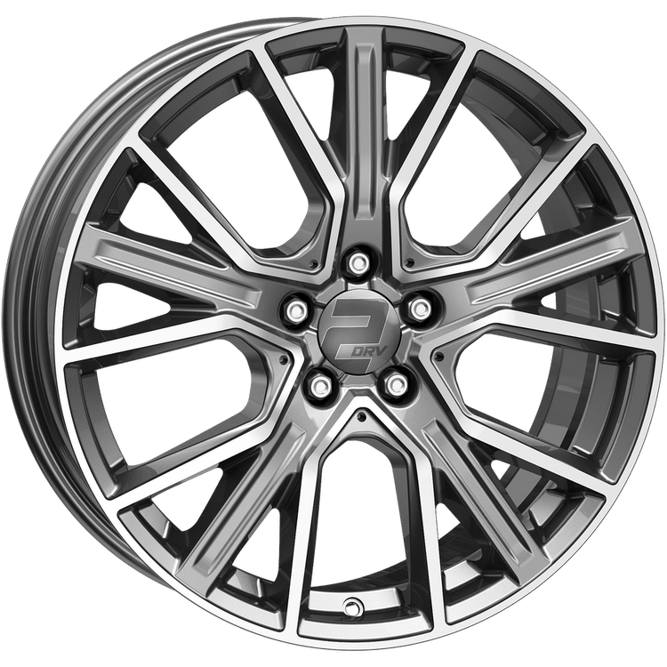 2DRV WH34 18x8 ET42 5x112 Daytona Grau Hochglanzpoliert