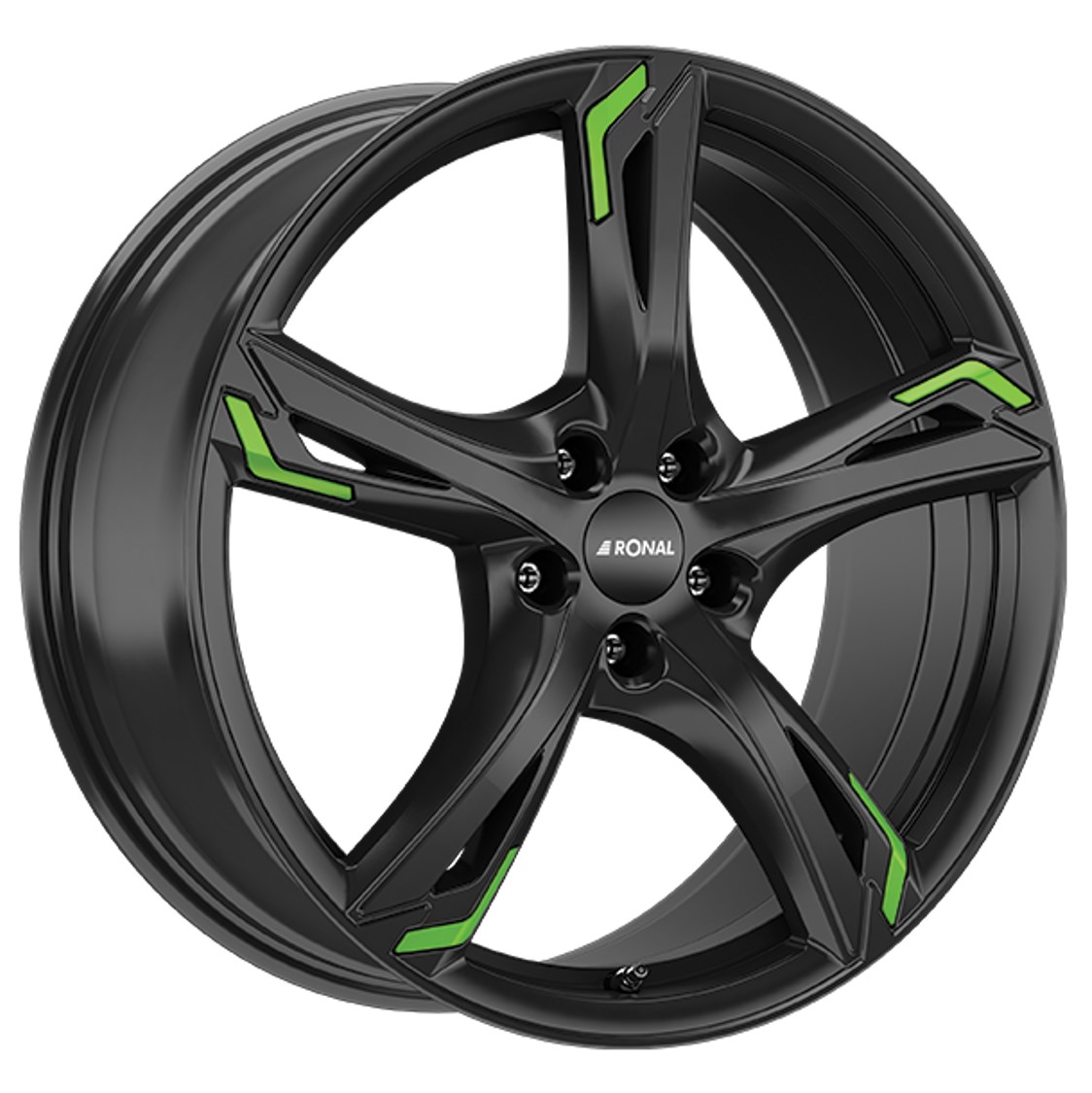 Ronal R62 GREEN 18x7.5 ET51 5x112 Jetblack