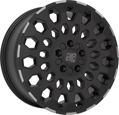 MSW 99 VAN 17x7 ET40 6x114.3 Matt Black Lip Polished