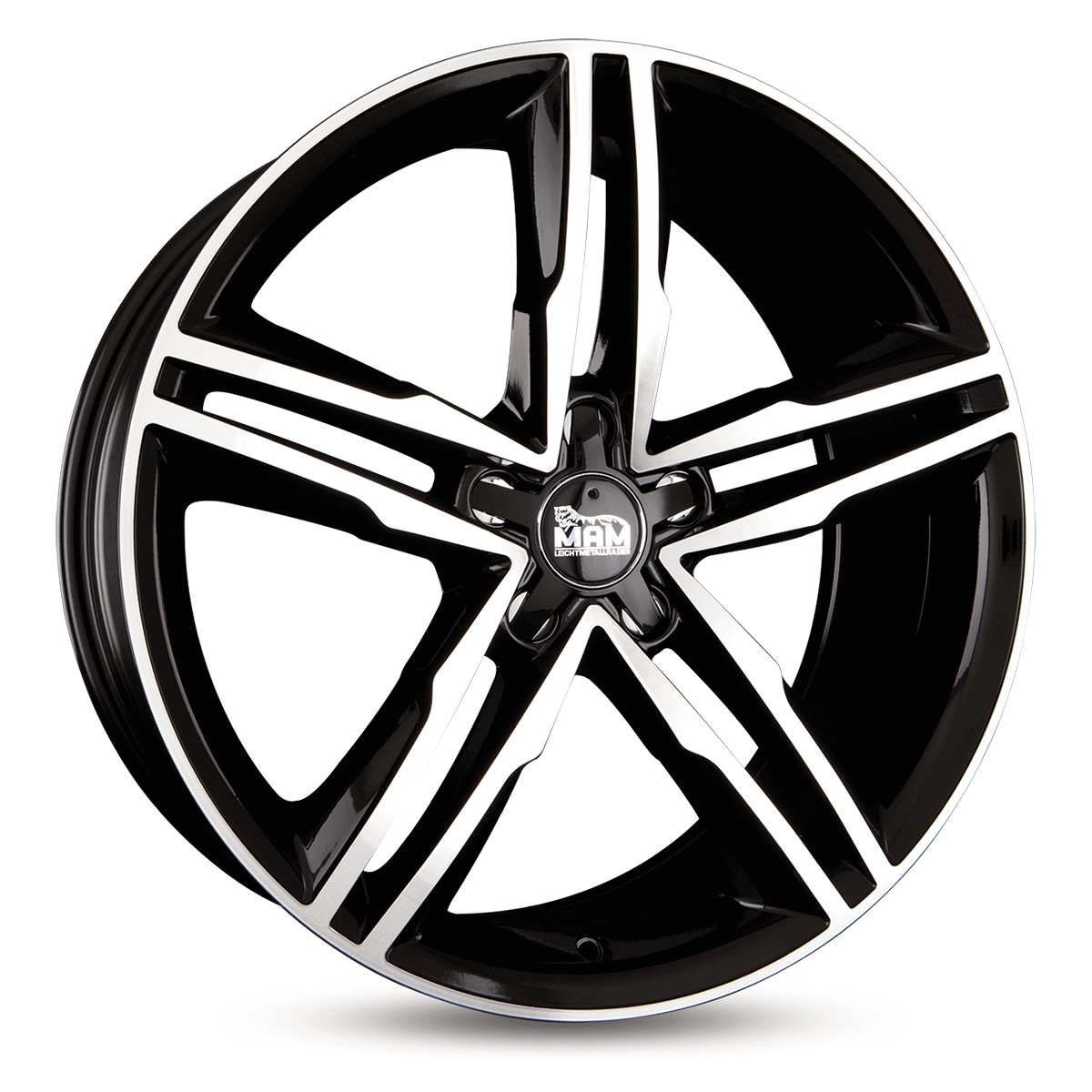 MAM Felgen A1 19X8 ET42 5X112 BLACK FRONT POLISH