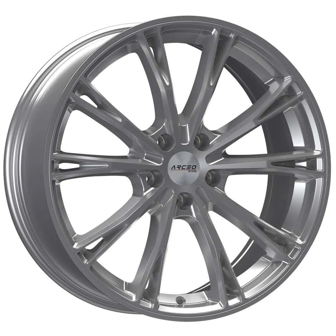 Arceo Stars ASW01 19x8.5 ET45 5x112 Hyper Silver