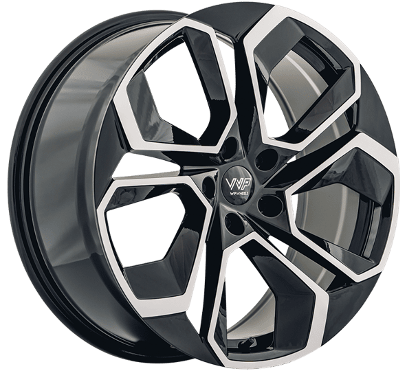WP Wheels 814 in Glanz Schwarz Frontpoliert Farbe