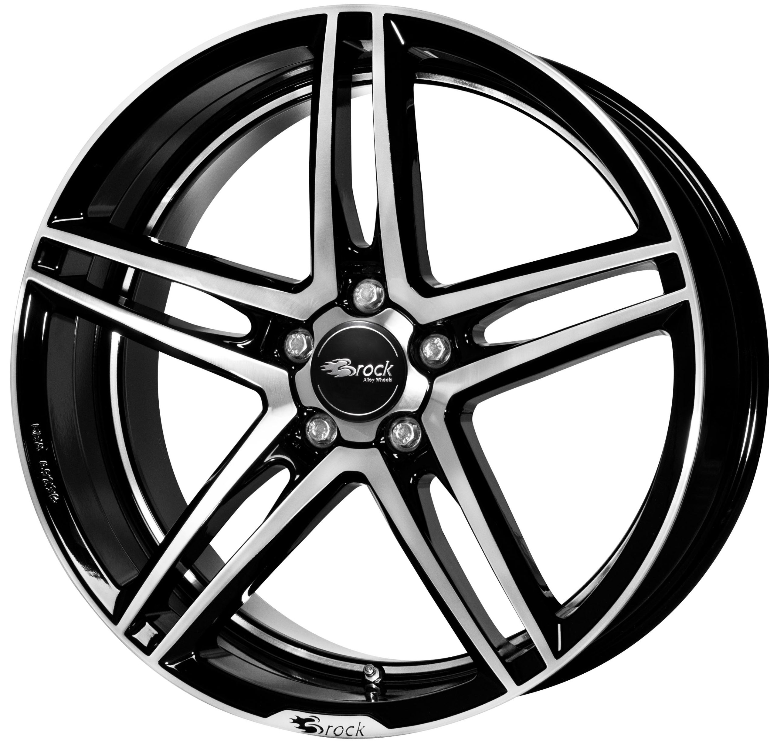 Brock B33 18x8 ET35 5x114.3 Schwarz Glanz Voll-Poliert (SGVP)