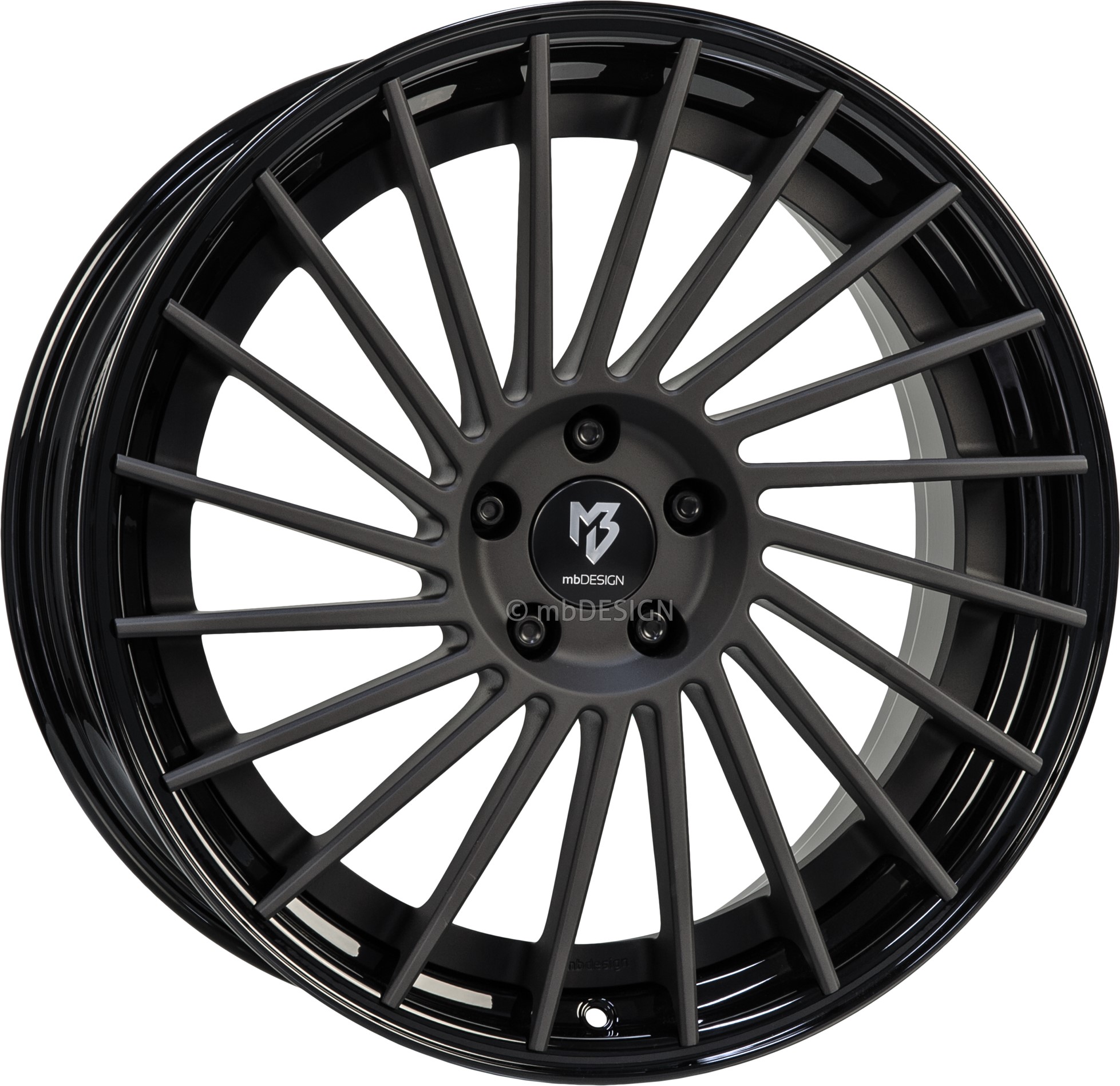 mbDESIGN VR3.2 20x9 ET26 5x120 Schwarz Stumpfmatt/Schwarz Glänzend