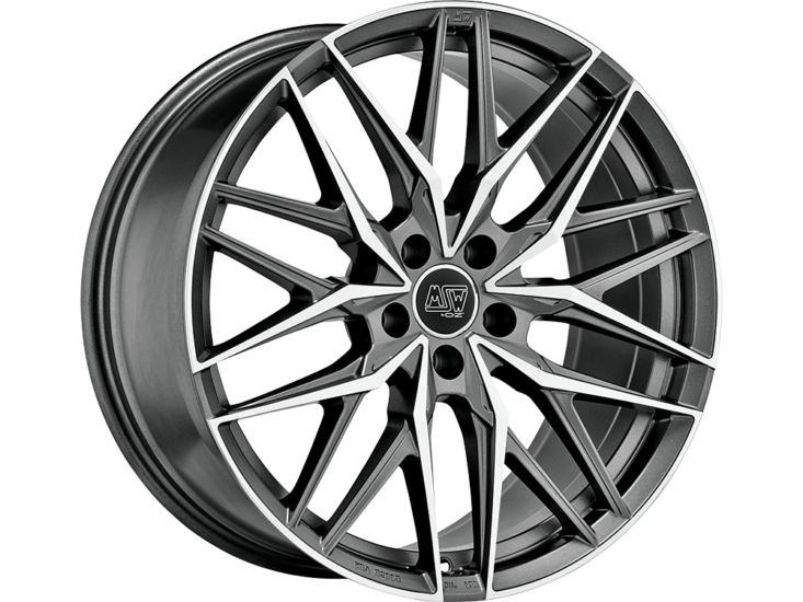 MSW 50 19x8 ET27 5x112 Matt Gun Metal Full Polished (Mgmfp)