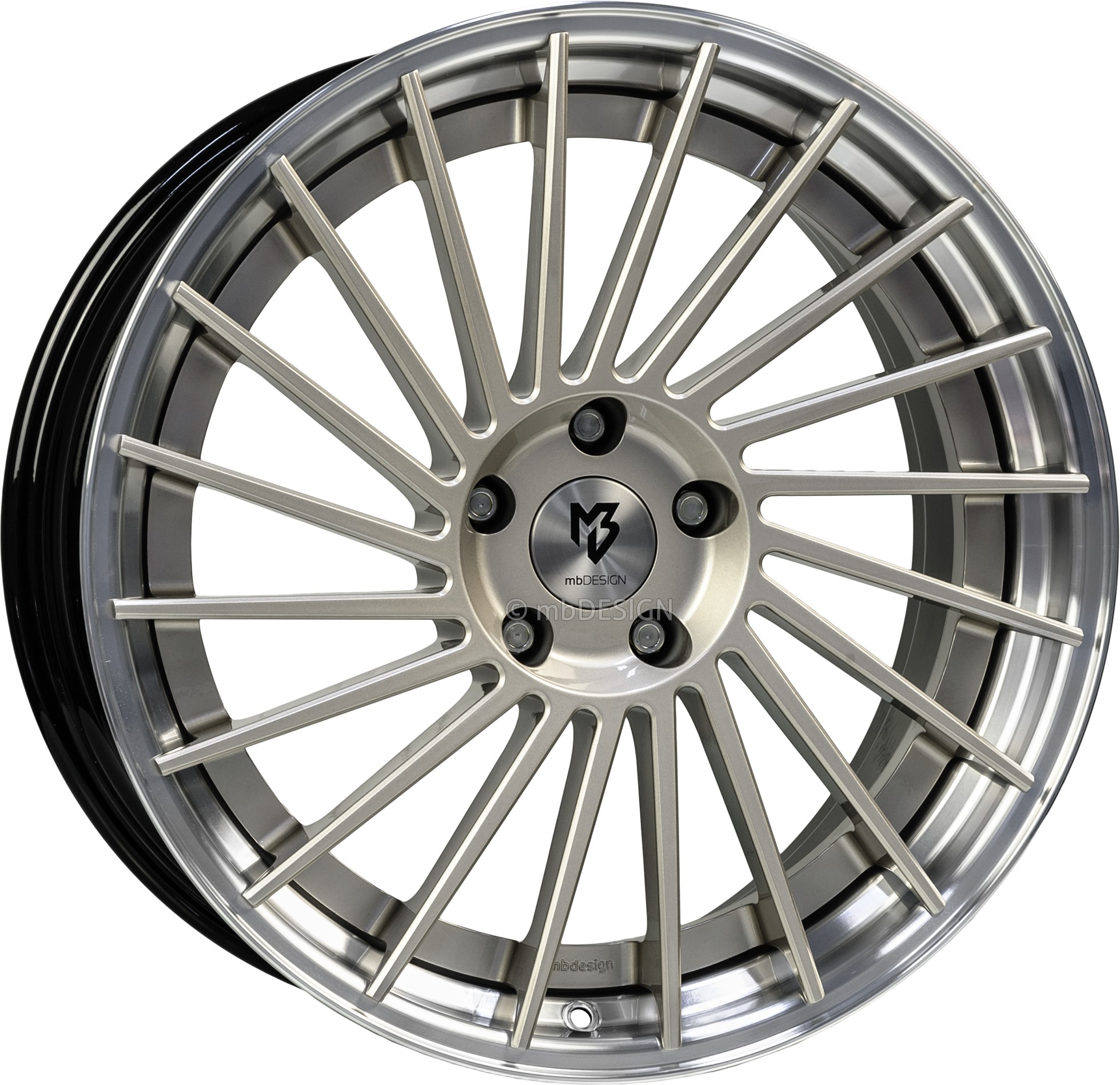 mbDESIGN VR3.2 21x9 ET35 5x112 Champagner Glänzend/Schwarz Glänzend Poliert
