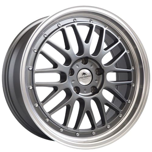 Forzza Wheels Brave in Grey Matt Lip Machined Farbe