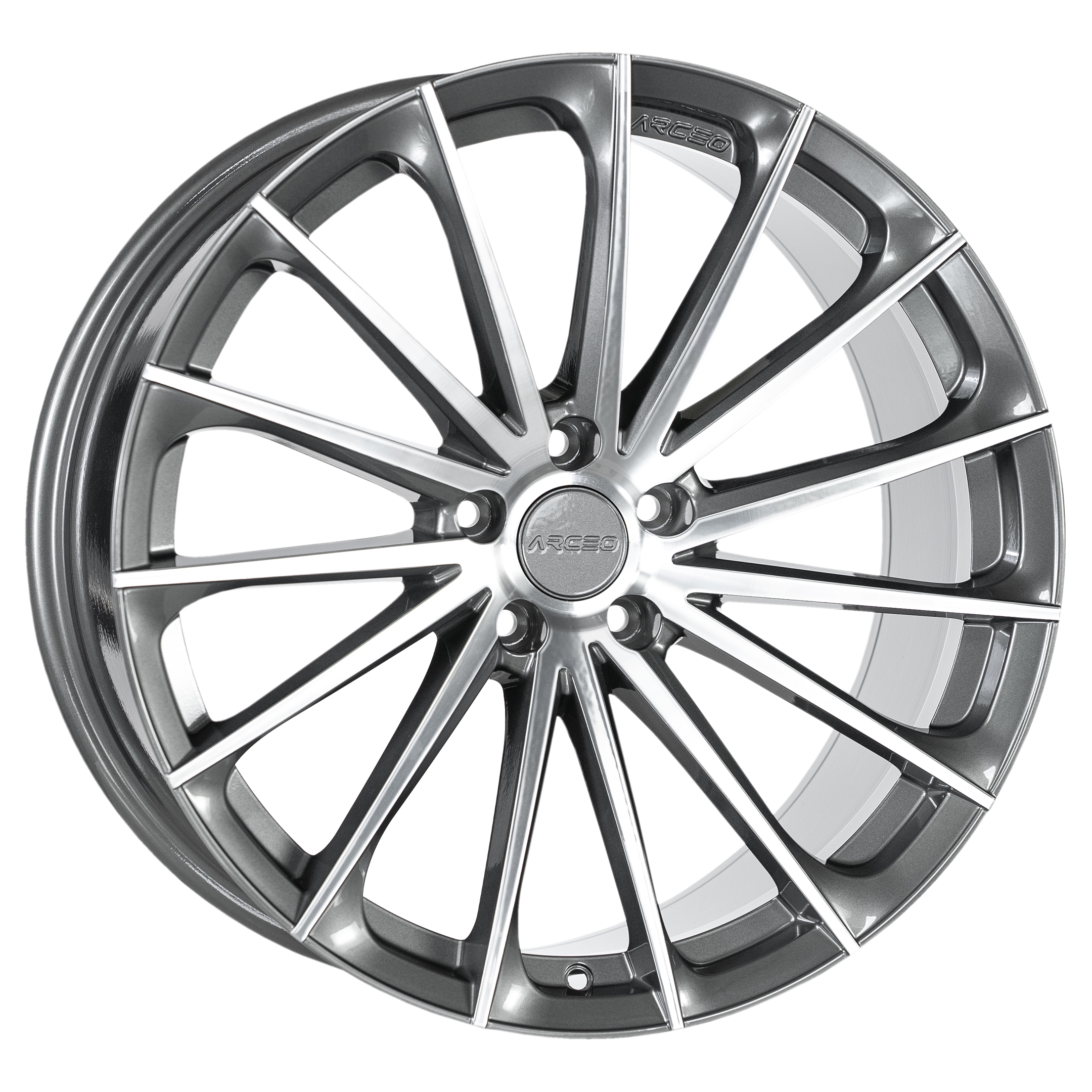 Arceo BERLIN 20x9 ET35 5x108 Titanium Silver Diamond
