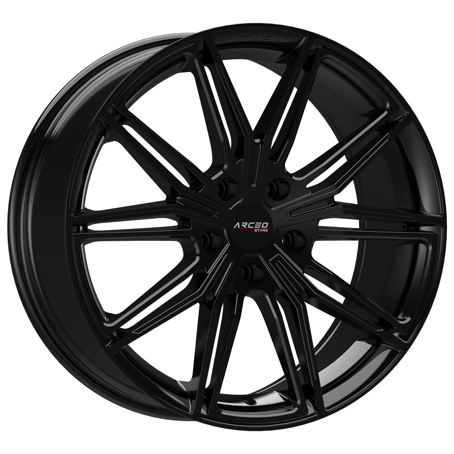 Arceo Stars ASW05 19x8 ET40 5x108 Noir brillant