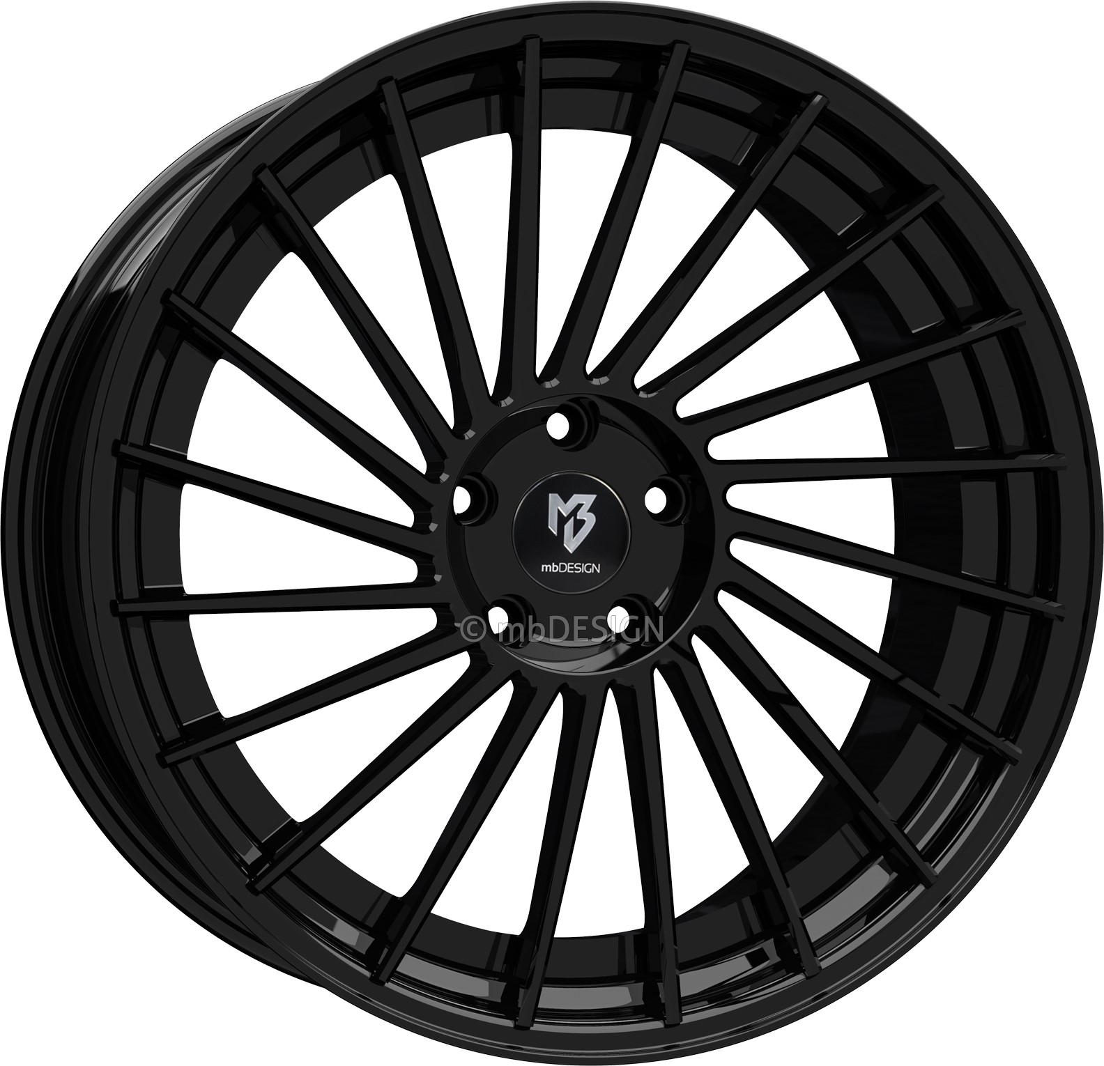 mbDESIGN VR3.2 20x10.5 ET33 5x112 Noir Brillant/Noir Brillant