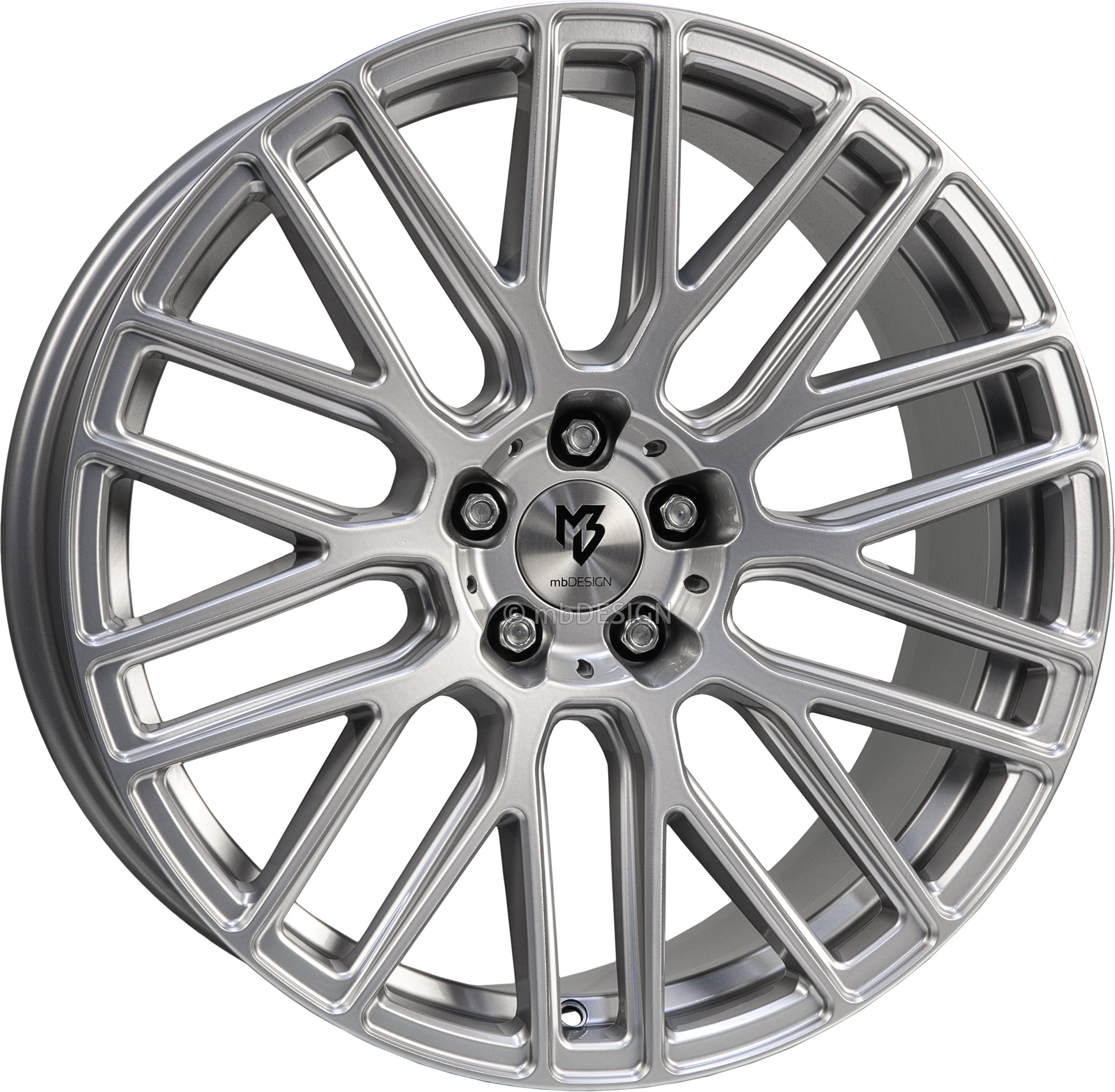 mbDESIGN KV4 22x10 ET40 5x112 Silber Glänzend