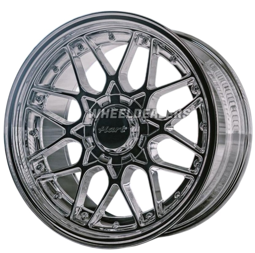 Hart HR83 18x10 ET15 5x114.3/120 Cromato con Rivetti Neri