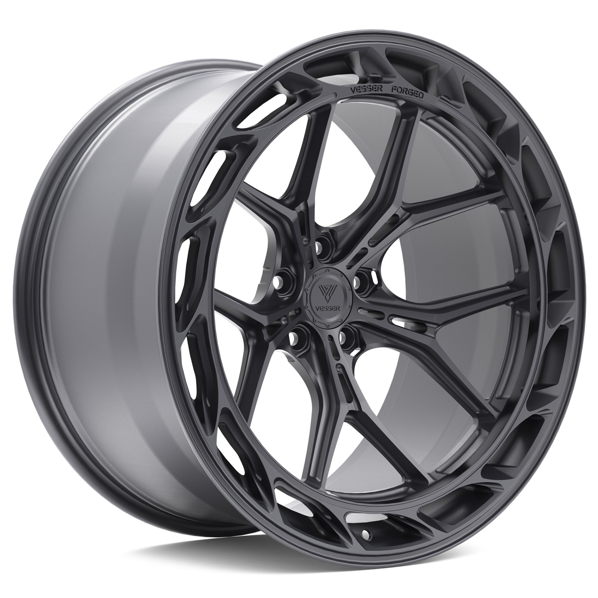 Jante Vesser VSR8 Droite 22x10.5 ET17-46 Finition Personnalisée (ET, PCD et couleur sélectionnables librement)