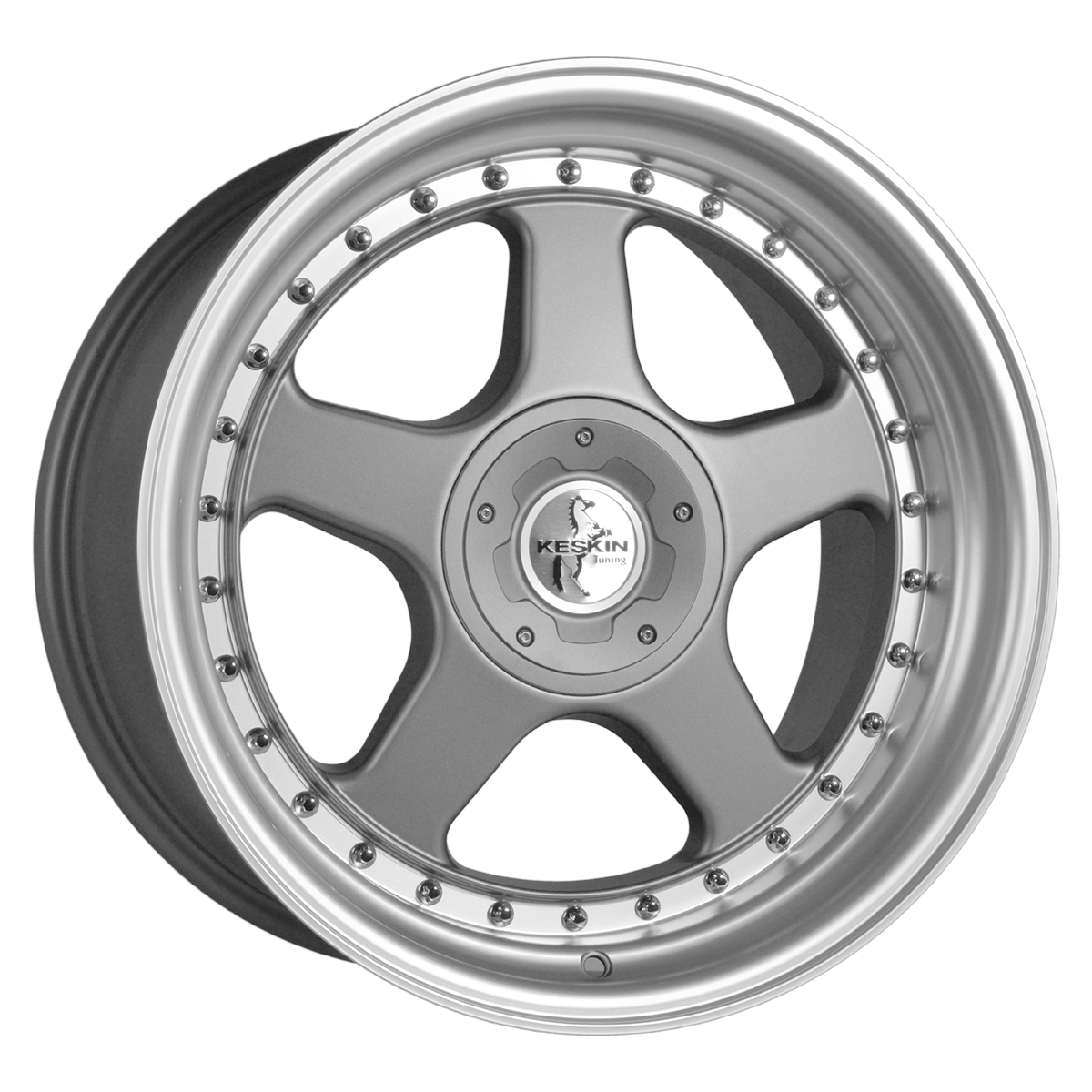 Keskin KT1 18x10 ET25 5x100/112 Titan Grey Lip Polish