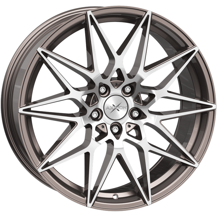 Axxion AX9 20x9 ET35 5x112 Platin Grau Hochglanzpoliert