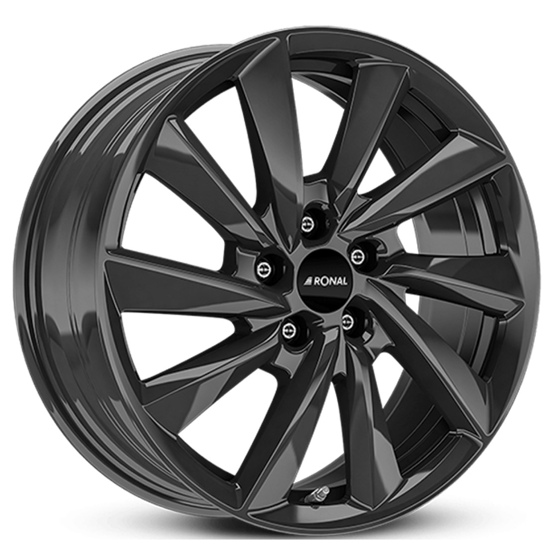 Ronal R70 18x7.5 ET49 5x112 Jetblack White Tail