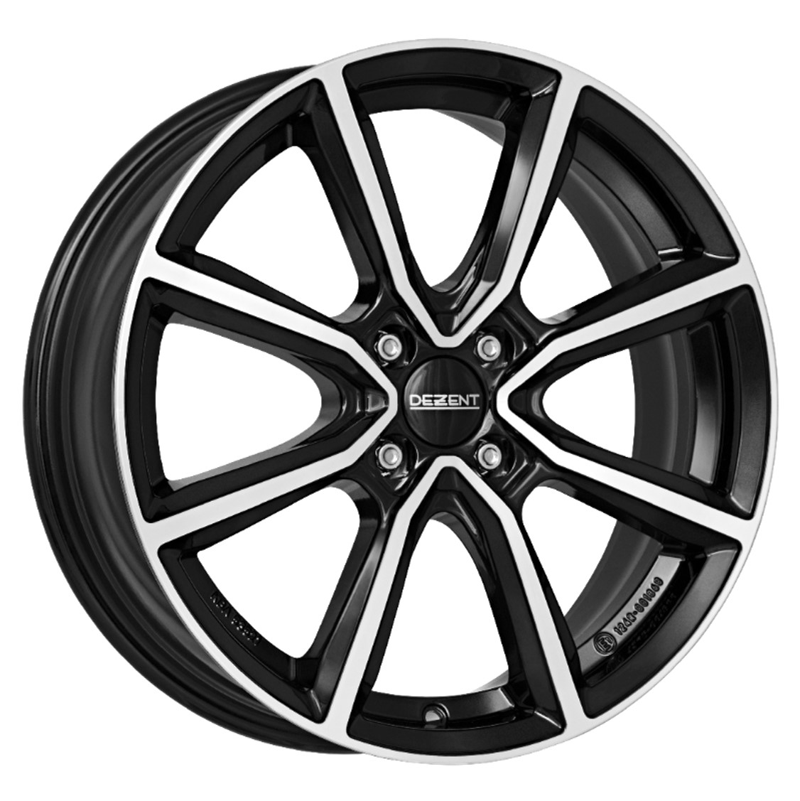 Dezent TN DARK 17x6.5 ET28 4x108 Black Polished