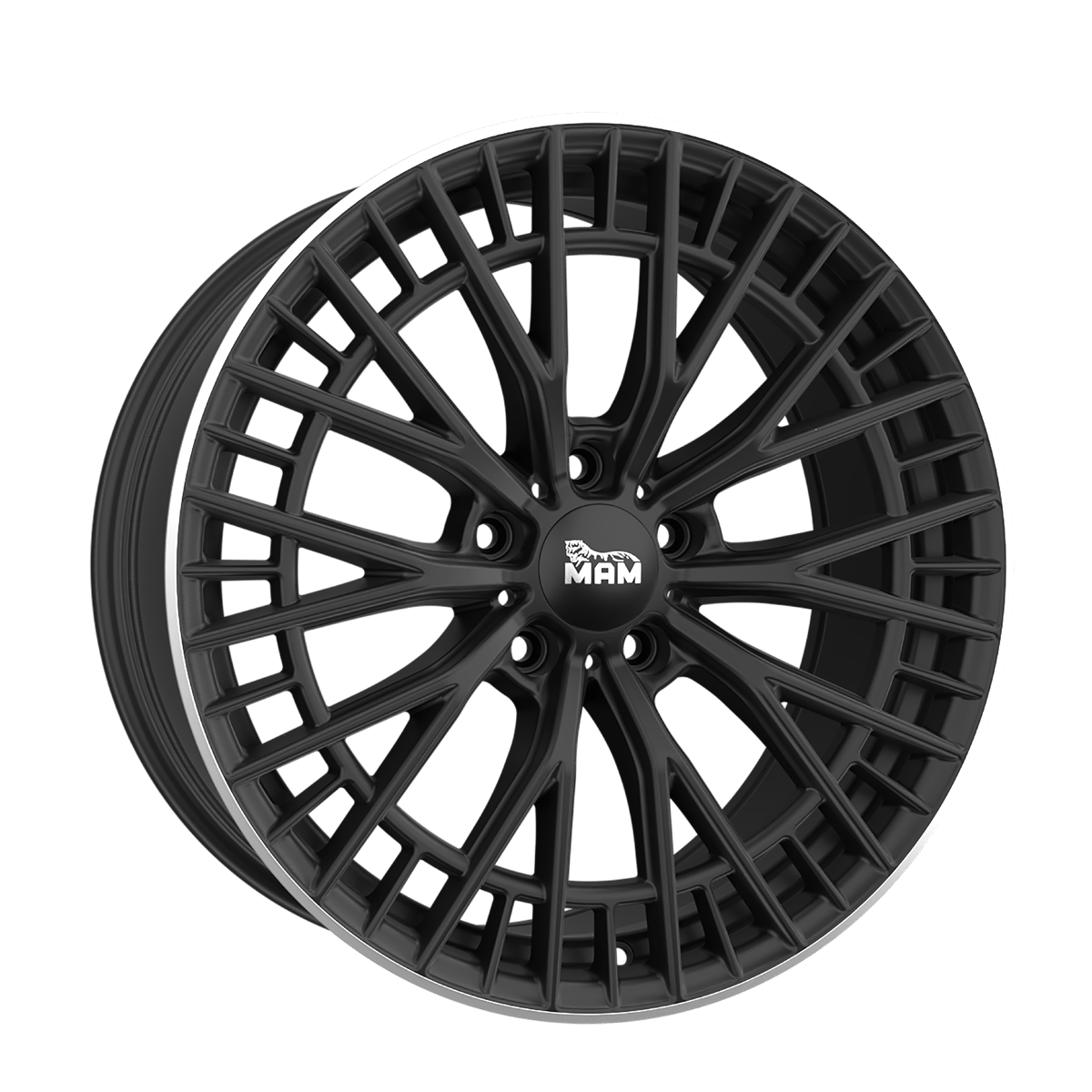 MAM Felgen GT2 20x8.5 ET45 5x108 Noir Mat Lèvre Poli