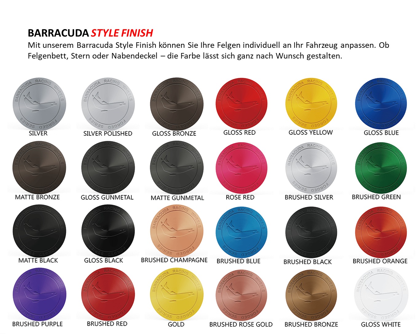 Barracuda Forged AF35 24x14 ET, LK und Farbe frei wählbar 1