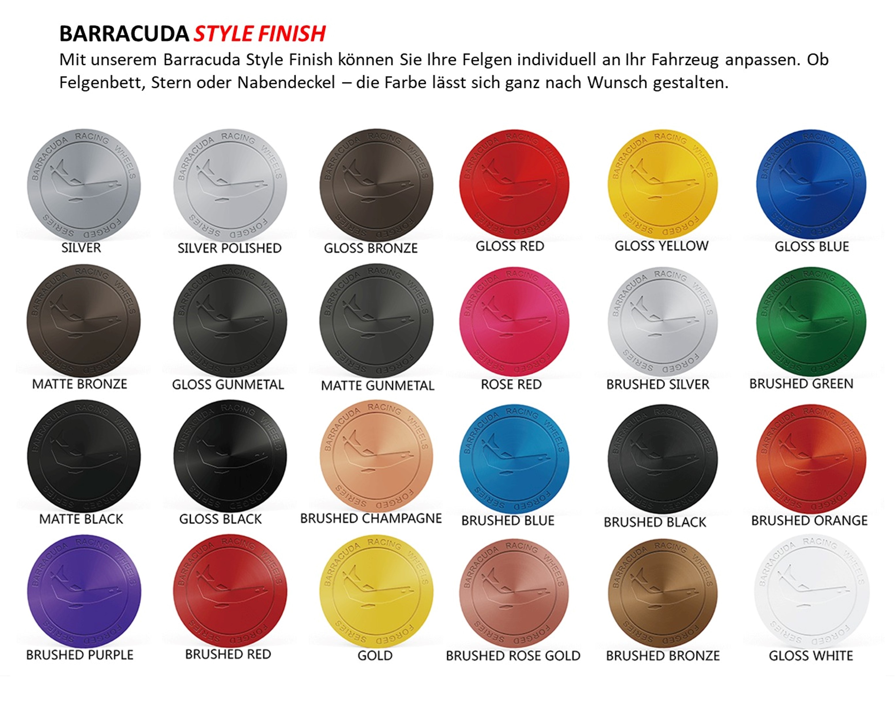 Barracuda Forged AF35 24x14 ET, LK und Farbe frei wählbar 1