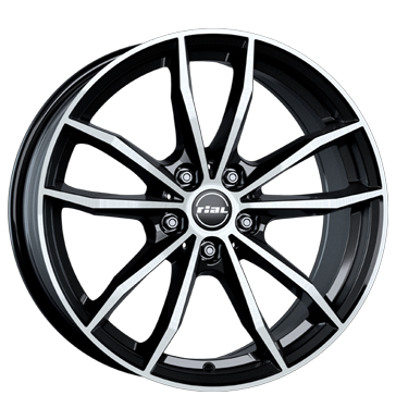 Rial X12X 19x8.5 ET26 5x112 Noir Diamant Poli Face Avant